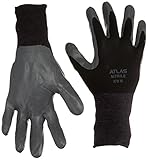 12 Pack Showa Atlas 370 Black Work Gloves XL