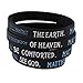 Forge The Beatitudes Bible Verse Wristbands with Christian Cross Symbol - Matthew 5:3, Matthew 5:4, Matthew 5:5, Matthew 5:8 (4 Bracelet (Value Pack))