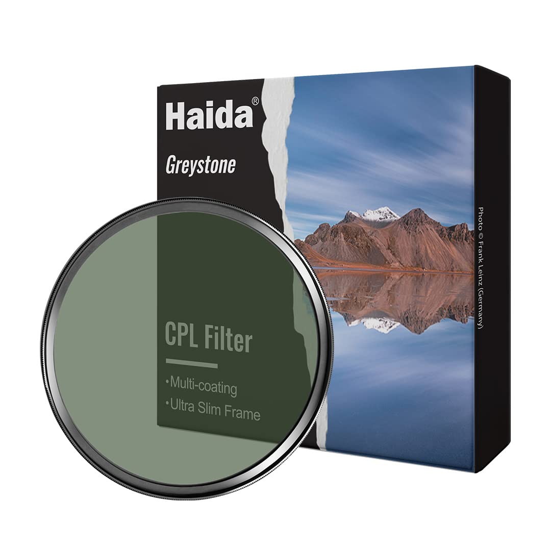 Haida 77mm Circular Polarizing Filter with Golden Outer Ring - CPL Lens Filter Ultra Slim Polarizer Filter