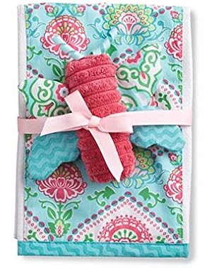 Burp Cloth with Rattle, Butterfly