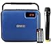 MAONO PA System with Wireless Microphone Karaoke Machine, Portable Rechargeable 20W Party Speaker for Adults Kids Mobile APP with FM Radio, LED Light, 1X6.5