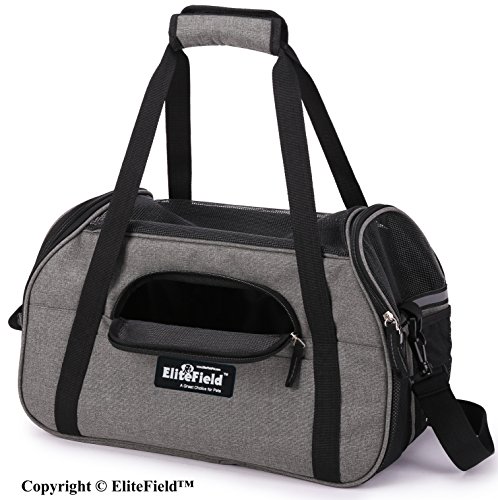 image for EliteField Soft Sided Pet Carrier (3 Year Warranty, Airline Approved),