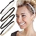 Hipsy 5pk Women's Adjustable NO SLIP Skinny Bling Glitter Headband Multi Gift Pack (Gold/Black/Silver/Brown/White)