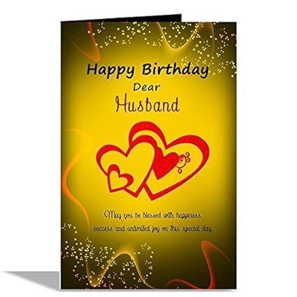 Alwaysgift Happy Birthday Dear Husband Greeting Card Amazon In