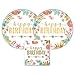 Amscan Boho Birthday Girl Gold Metallic Birthday Party Paper Plates and Paper Napkins, 16 Servings, Bundle- 3 Items