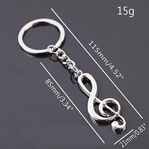 GOOTRADES Musical Note Key Ring Keyfob Keyring Music Symbol Keychain
