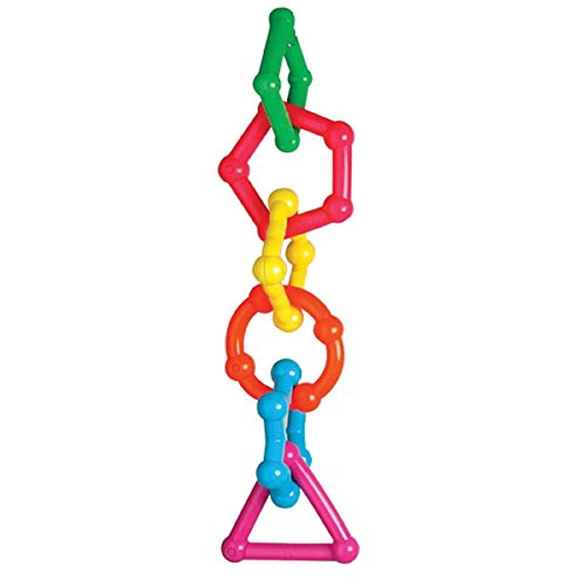 Rosewood Vinyl Parrot Toy Geometric Solid Chain, clear