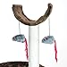 PET Palace Cat Tree Kitten Activity Tower Condo with Perches, Scratching Posts, and Squeaking Mice, APL1342, Brown