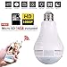NAIYO Light Bulb Camera,Include 16GB Card 1080P WiFi Security Camera, 2MP Wireles IP LED Cam,360 Degrees Panoramic VR Indoor/Outdoor Home Surveillance Cameras,Motion Detection/Night Vision/Alarm