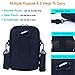 Casual Water Resistant Nylon Waist Bag Security Pack Crossbody Phone Pouch for 6 inch Cell Phones(Black)