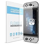 Nintendo Switch Screen Protector, Maxboost [Works While Docking, 3-Pack] Nintendo Switch HD PET Flexible Ultra-thin Enhanced Screen Protector for Nintendo Switch Gaming Case Console 2017