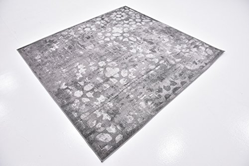 Unique Loom 3141439 Area Rug, 6' x 6', Gray