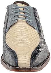 Stacy Adams Men's Turano Bike Toe Oxford, Dark Blue