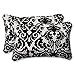 Pillow Perfect Damask Indoor/Outdoor Accent Throw Pillow, Plush Fill, Weather, and Fade Resistant, Lumbar - 11.5