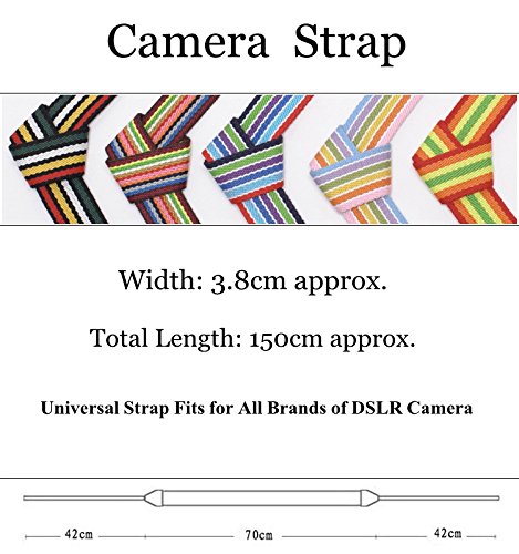 Camera Shoulder Neck Strap Belt For DSLR SLR Digital Camera (Black & White & Red )