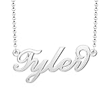 Q&Locket Tyler Name Necklace Personalized Stainless