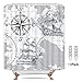 Riyidecor Nautical Sailboat Map Shower Curtain 72Wx72H Inch for Bathroom Ship Anchor Accessories for Boys Kids Sketch Pirate Ship Wheel Compass Bathtub Decor Fabric Polyester Waterproof WW-HRRS