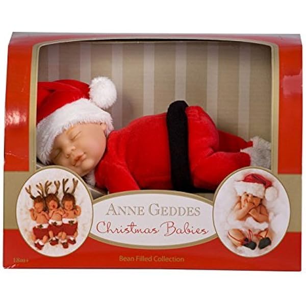 Amazon.es: Anne Geddes Papá Noel 9 Inch Baby Santa Muñeca de Navidad - Christmas Babies Bean Filled Collection: Juguetes y juegos