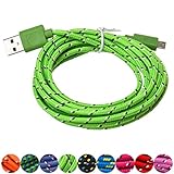 AutumnFall 3M/10FT Hemp Rope Micro USB Charger Sync Data Cable Cord for Cell Phone