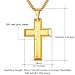 U7 Big Cross Pendant for Men Women 18K Gold Plated Cross Chain Matthew 6:9 Lords Prayer Necklace