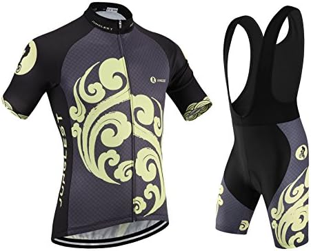 (3D pad)(Type:Set(Black Bib) size:5XL) Sleeve Cycling breathable For performance vest Jerseys Short windbreaker perspiration Jersey Fashion Men