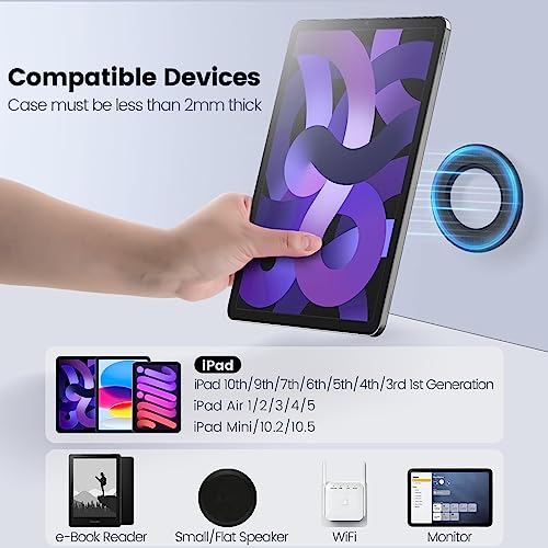 Nillkin Tablet Wall Mount Magnetic iPad Wall Mount for Home Office Gym, Tablet Holder Car Magnet Compatible with iPad, iPad Mini, iPad Air, iPad Pro and Most Tablets - Black