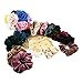 Homerove 12pcs Hair Scrunchies, Velvet Elastic Hair Bands, Scrunchy Colorful Hair Ties Hair Ropes for Women or Girls Hair Accessories – 12 Assorted Colors Scrunchies