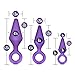 Blush Candy Rimmer Silicone Butt Plug Kit - Ultrasilk 3 Sizes Beginner Anal Training Set - Flexible Soft Tip (S, M, L) Prostate Massager Loop Handle Plugs - Women, Men, Couples Adult Sex Toy -(Purple)