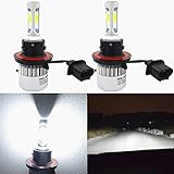 Alla Lighting 8000lm Xtremely Super Bright 6500K Xenon White High Power Mini H13 9008 H13LL LED Headlight Bulbs Conversion Kits Lamps Replacement