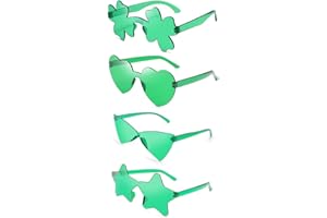 LENOAPHYS 【24/12/8/4PCS】 Shamrock Glasses St Patricks Day Accessories for Women St Patricks Day Glasses