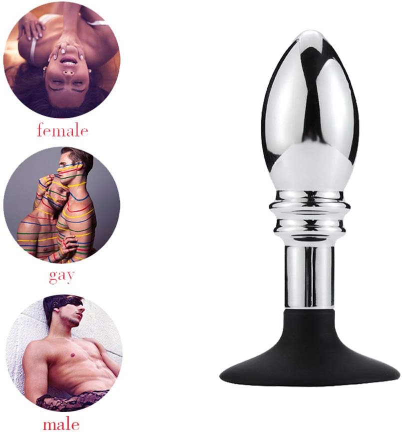 Àmàl Trainer Enhance O-rgàsm Product Bullet Shape Anales Plug with Silicone Sucker - Metal Handsfree Amal Expansion Plug for Men and Women Beginners By SexTown