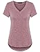 Vinmatto Women's Short Sleeve V Neck Blouse Top Tunic Shirt