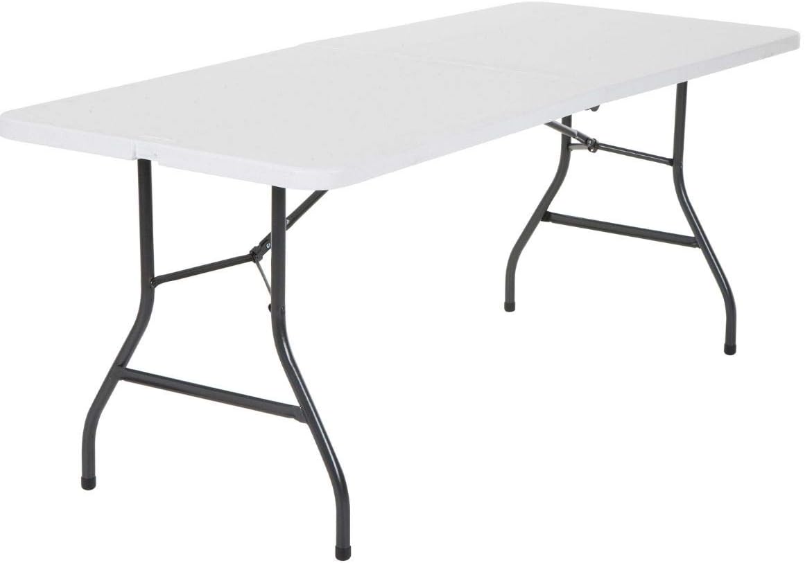 Amazon Com Cosco 6 Foot Centerfold Folding Table White Electronics