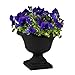 HowPlumb 2 Pack 12-in. Flat Black Classic Urn Plastic Planter for Indoor and Outdoor Use