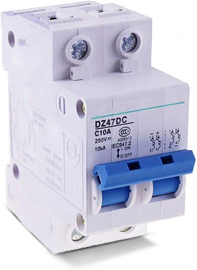 YHZDLQ Breaker Dc 2P 6A 10A 16A 20A 25A 32A 40A 50A 63A Circuit Breaker Dc250V Mcb 2 Poles Solar Energy Photovoltaic Pv Mini Dc Air Switch H249H
