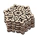 Tinksky 10pcs Christmas Hanging Ornaments Christmas Decoration Wooden Hollow Snowflake Design Embellishments Christmas Tree Decorations 88cm