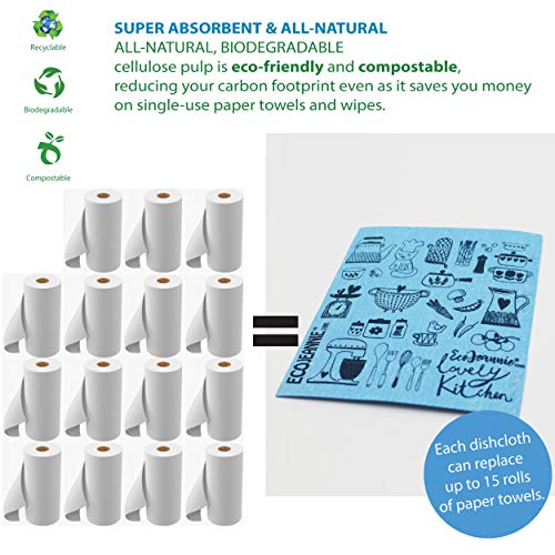 EcoJeannie EcoFriendly German Cleaning Cloth 100 Biodegradable