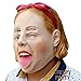 CreepyParty Deluxe Novelty Latex Halloween Mask Full Head Mask Double Eyes Women