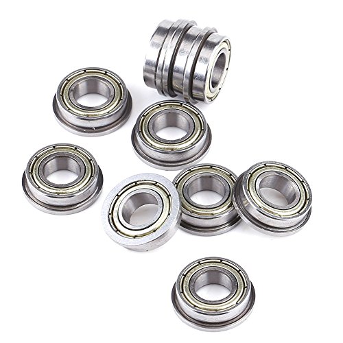 Ruiqas 10Pcs F688ZZ Metal Steel Double Shielded Flange Ball Bearings 8165mm for Motor
