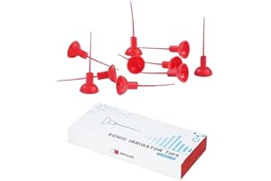 SKATTOOTH 20pcs Endo Sonic Activator Tips, Dental Sonic Irrigator Tips, Endodontic Activation Root Canal Irrigation Tips (Red-25/04)