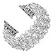 fastgo Compatible with Replacement Band Apple Watch Series 7 6 5 4 3 2 1 for White diamond 38mm