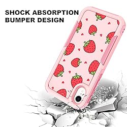 MZELQ Compatible with iPhone XR Case Strawberry