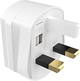 Pipestation European to UK Toothbrush Shaver Adapter Plug UK 2pin to 3pin view 8