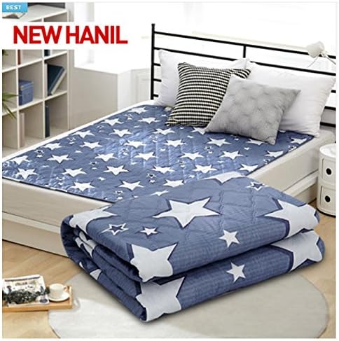 NEW HanIl Electric Heated Mat Warm Sheet Washable Heating Pad 220V (Double, Little Star_Gray)