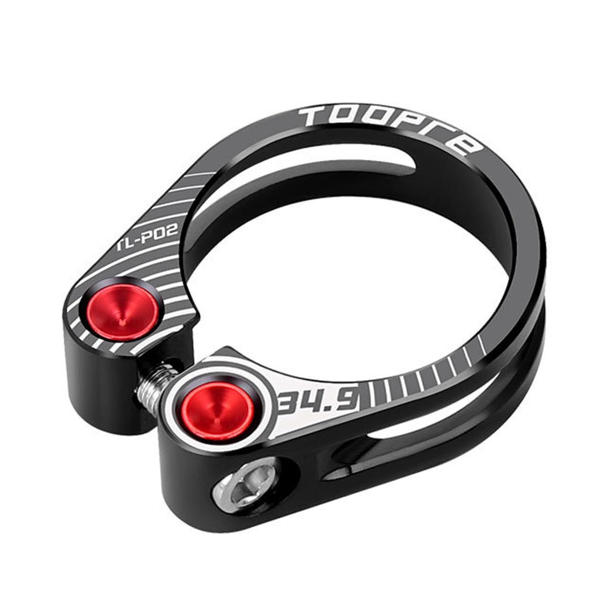 HOUSON Bicycle Seat Post Clamp for Folding, Mountain, Road Bike - Black, 34.9mm