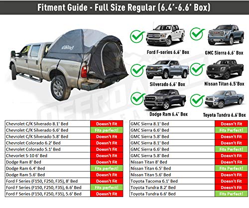 Offroading Gear Pickup Truck Bed Camping Tent, 6.5' Ft Box Length (Without Front Awning)