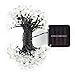 Deckey Flower LED String Light 100 LED Outdoor Solar Powered 54.8FT Decorative Blossom Fairy Lighting Christmas Flashing Lights for Xmas Tree Patio Gardens House Yard (Warm White)