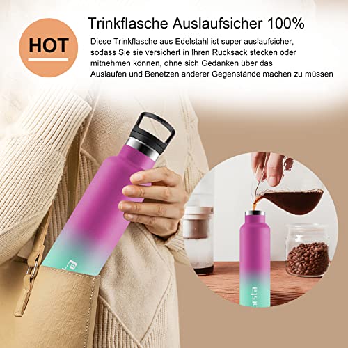 Grsta Borraccia Termica, 500 Ml Borraccia Bambini, Senza BPA, Borraccia Acciaio Inox, Senza Perdite, Borracce Termiche, Acciaio Inossidabile 18/8, Borracce Per Scuole, Campeggio, Uffici, Viaggio