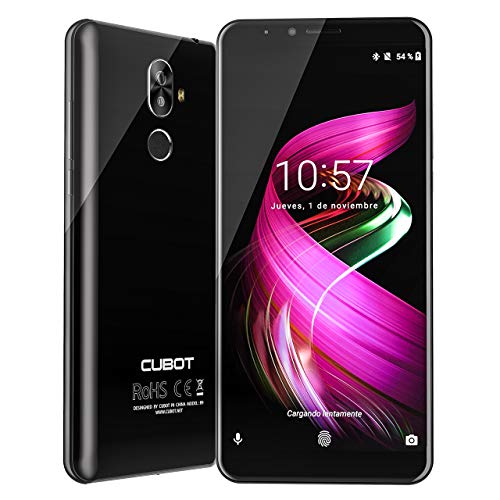 CUBOT X18 Plus - 4GB + 64GB Smartphone Libre de 18:9 Cero Borde /5.99'' FHD de VicTsing (4G, Andriod 8.0, Dual SIM, Dual Cámara 20MP+13MP, Gran Batería 4000 mAh) - Negro