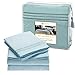 LUX Décor Queen Sheet Set – 6 Piece Ultra-Soft Microfiber Bed Sheets with Flat Sheet, 16 Inches Deep Pocket Fitted Sheet & 4 Pillowcases, Cooling & Breathable Hotel Luxury, Oeko-TEX – Blue